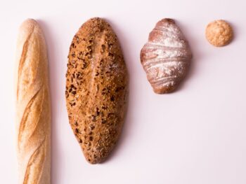 Four different types of bread.