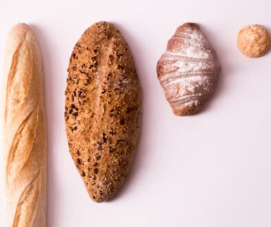 Four different types of bread.
